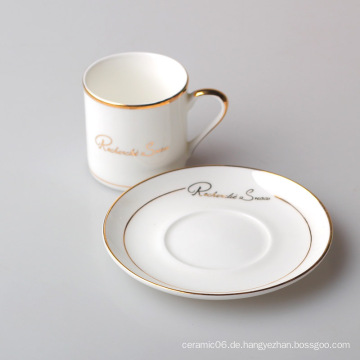 KC-2600 Haonai Elegante heiße Verkauf Knochen China Kaffee-Set, Goldrand Kaffee-Set